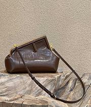 Fendi First Small Brown Blushes Crocodile Leather – 8BP129 – 26×18×9.5 cm - 1