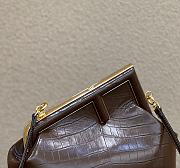 Fendi First Small Brown Blushes Crocodile Leather – 8BP129 – 26×18×9.5 cm - 5