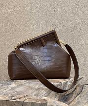 Kitlife Fendi First Medium Brown Blushed Crocodile Leather - 32.5x15x23.5cm - 3
