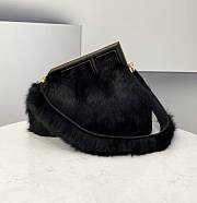 	 Kitlife Fendi First Medium Mink Leather Black - 32.5x15x23.5cm - 5