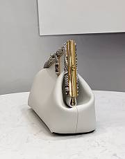 Kitlife Fendi First White leather bag with python leather bound - 26×9.5×18cm - 3