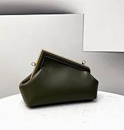 	 Fendi First Small Dark Green Leather – 26×18×9.5 cm - 1