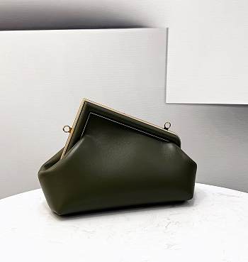 	 Fendi First Small Dark Green Leather – 26×18×9.5 cm