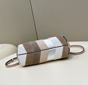 	 Kitlife Fendi First Small Leather bag silver and light brown inlay - 26x9.5 x18cm - 4