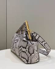 Fendi First Medium White Python Leather Bag – 32.5×15×23.5cm - 4