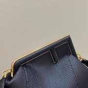 	 Fendi First Medium Black Python Leather Bag – 32.5×15×23.5cm - 3