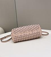 	 Kitlife Fendi First Small Beige braided leather pink bag - 26x18x9.5 cm - 4