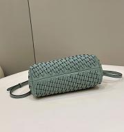 	 Kitlife Fendi First Small Beige braided leather green bag - 26x18x9.5 cm - 3