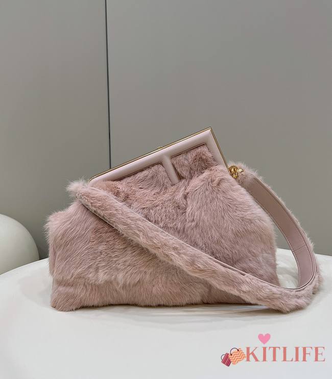 Kitlife Fendi First Medium Mink Leather Light Pink - 32.5x15x23.5cm - 1