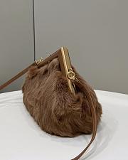 	 Kitlife Fendi First Small Mink Leather Brown - 26×9.5×18cm - 4