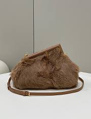 	 Kitlife Fendi First Small Mink Leather Brown - 26×9.5×18cm - 1