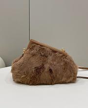 	 Kitlife Fendi First Small Mink Leather Brown - 26×9.5×18cm - 2