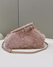 	 Kitlife Fendi First Small Mink Leather Pink - 26×9.5×18cm - 1