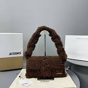 Kitlife Jacquemus Shearling Le Bambidou Shoulder Brown Bag - 27x12x7cm - 1