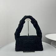 	 Kitlife Jacquemus Shearling Le Bambidou Shoulder Black Bag - 27x12x7cm - 3