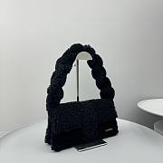 	 Kitlife Jacquemus Shearling Le Bambidou Shoulder Black Bag - 27x12x7cm - 2