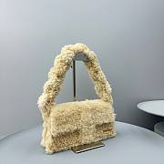 	 Kitlife Jacquemus Shearling Le Bambidou Shoulder Cream Bag - 27x12x7cm - 5