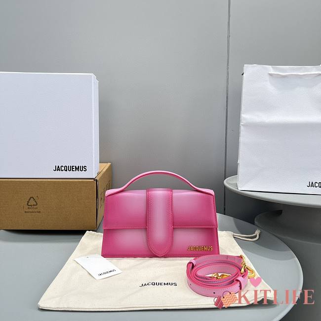 Kitlife Jacquemus Le Bambino Bag in Pink Leather - 24*13*7cm - 1