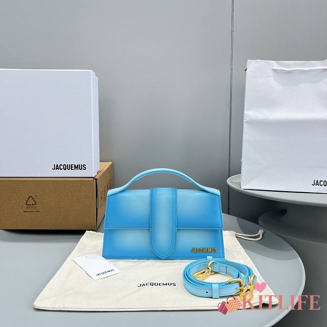 	 Kitlife Jacquemus Le Bambino Bag in Blue Leather - 24*13*7cm - 1