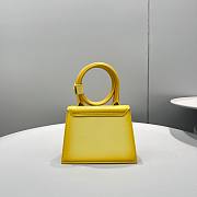 	 Kitlife Jacquemus Le Chiquito Noeud Coiled yellow handbag - 18x15.5x8cm - 5