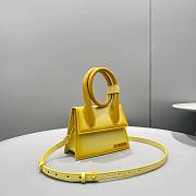 	 Kitlife Jacquemus Le Chiquito Noeud Coiled yellow handbag - 18x15.5x8cm - 3