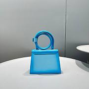 	 Kitlife Jacquemus Le Chiquito Noeud Coiled blue handbag - 18x15.5x8cm - 5