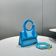 	 Kitlife Jacquemus Le Chiquito Noeud Coiled blue handbag - 18x15.5x8cm - 3