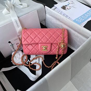 Kitlife Chanel 22s Rectangle Coral Pink - 20x17x3cm