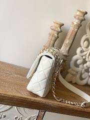 	 Kitlife Chanel Mini Flap Bag with big gold chain strap white lambskin leather - 25*16*6.5cm - 4