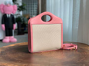 	 Kitlife Burberry Mini Two-tone Canvas and Leather Pocket Pink Bag - 23 x 6 x 26.5cm - 3