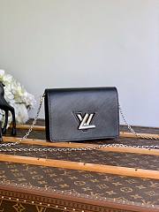 	 Kitlife Louis Vuitton TWIST BELT CHAIN POUCH Silver Hardware - 7.5 x 5.3 x 1.7 inches - 1