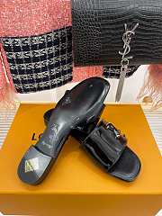 Kitlife Louis Vuitton Shake Flat Mules Black  - 4