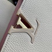 Kitlife Louis Vuitton Capucines Mini Bag Taurillon White and Pink - 21.0 x 14.0 x 8.0cm - 3