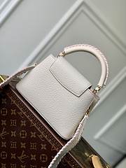 Kitlife Louis Vuitton Capucines Mini Bag Taurillon White and Pink - 21.0 x 14.0 x 8.0cm - 2