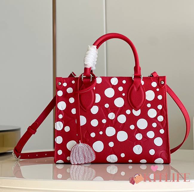 	 KITLIFE LOUIS VUITTON ONTHEGO PM BAG LV X YK Red and white - 25x19x11.5cm - 1