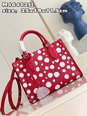 	 KITLIFE LOUIS VUITTON ONTHEGO PM BAG LV X YK Red and white - 25x19x11.5cm - 3