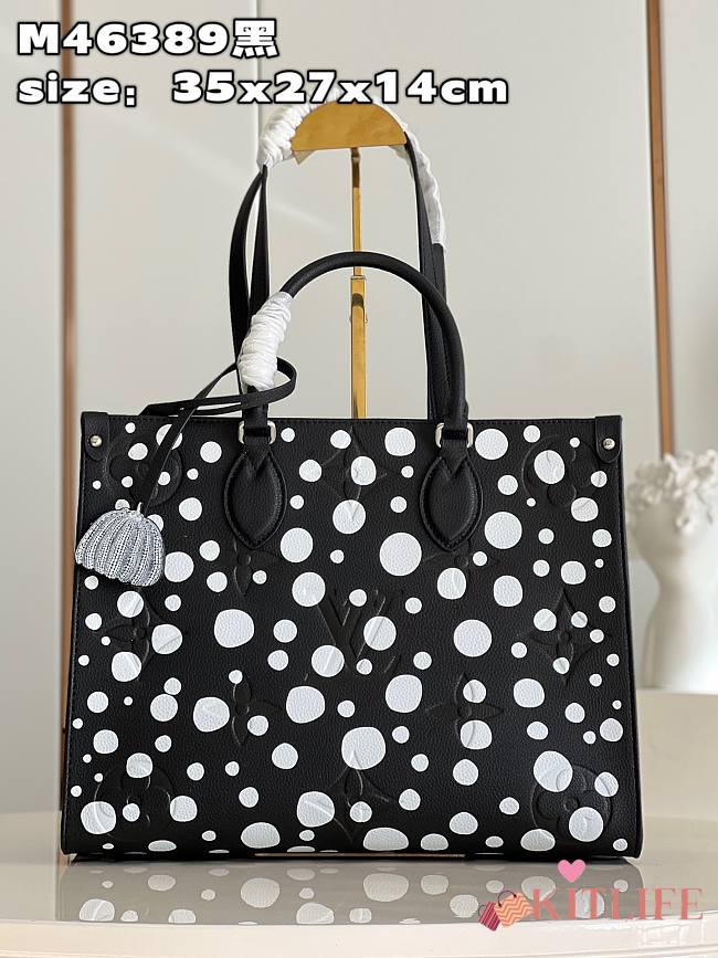 	 KITLIFE LOUIS VUITTON ONTHEGO MM BAG LV X YK Black and White - 35 x 27 x 14 cm - 1