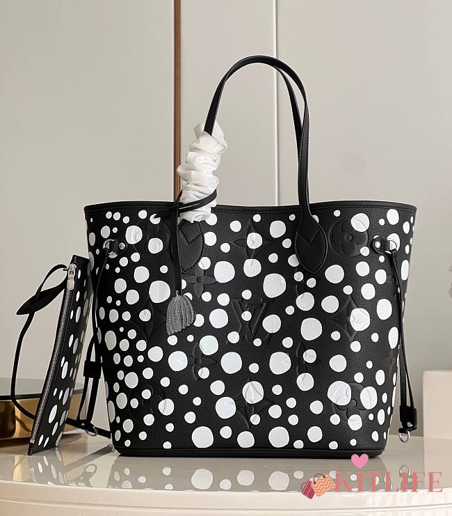 	 KITLIFE LOUIS VUITTON NEVERFULL PM BAG LV X YK Black and white - 31 x 28 x 14 cm - 1
