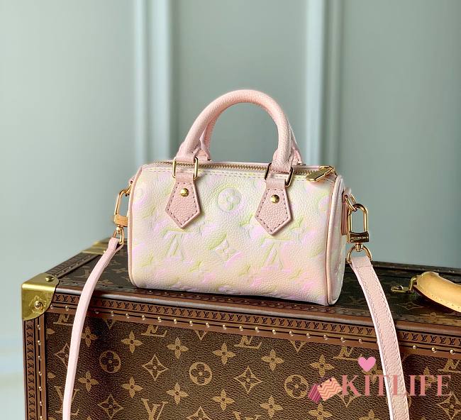 Kitlife Louis Vuitton Nano Speedy Stardust Pink Monogram Empreinte - 16.0 x 10.0 x 7.5CM - 1