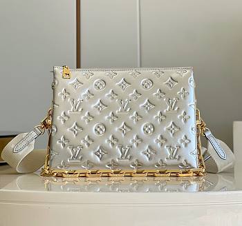Kitlife Louis Vuitton Coussin PM Silver Lambskin - 26 x 20 x 12 cm