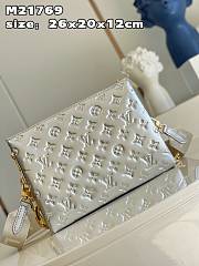 Kitlife Louis Vuitton Coussin PM Silver Lambskin - 26 x 20 x 12 cm - 3