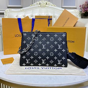 	 Kitlife Louis Vuitton Coussin PM Black and White logo - 26 x 20 x 12 cm