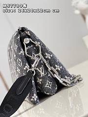 Kitlife Louis Vuitton Coussin PM Gray Denim Textile Jacquard - 26 x 20 x 12 cm - 5