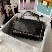 	 Kitlife Chanel Flap Bag Gold Chain Trim Black - 28*20*12CM - 2