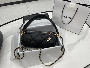 Kitlife Chanel Small Bowling Bag Calfskin and Gold Hardware - 11*20*11cm