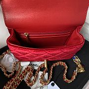 Kitlife Chanel Flap Bag Red Velvet Color Gold Chain - 16*12*5cm - 2