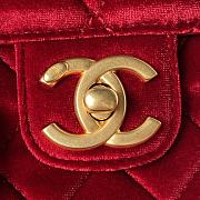 	 Kitlife Chanel Flap Bag Red Velvet Color Gold Chain - 20.5*17*6.5cm - 2