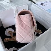 	 Kitlife Chanel Flap Bag Pink Velvet Color Gold Chain - 20.5*17*6.5cm - 5