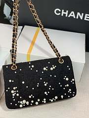 Kitlife Chanel Flap Black Tweed With Pearls - 25cm  - 3