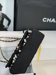 Kitlife Chanel Flap Black Tweed With Pearls - 25cm  - 4